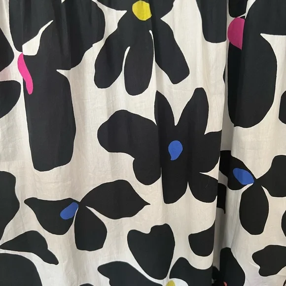NWT Anthropologie Black and White “The Bettina” Floral Dress - Picture 4 of 11
